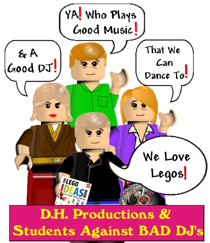 D.H. Productions & Students Against BAD DJ's Lego images