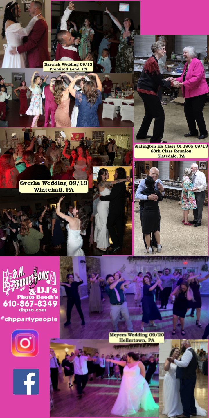 Barwick Wedding 09/13, Sverha Wedding 09/13, Slatington HS Class Of 1965 60th Class Reunion 09/13, Meyers Wedding 09/20